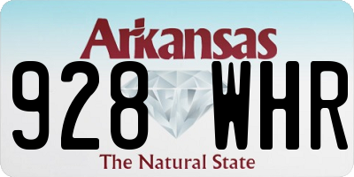 AR license plate 928WHR