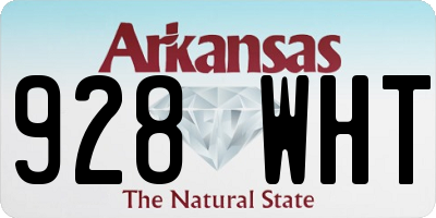 AR license plate 928WHT