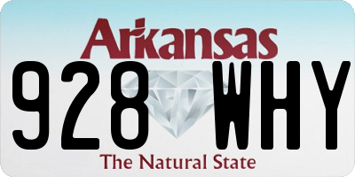 AR license plate 928WHY