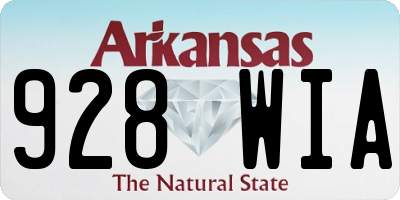 AR license plate 928WIA
