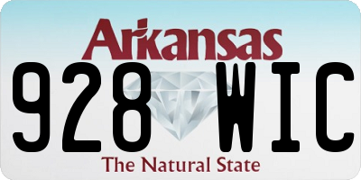 AR license plate 928WIC