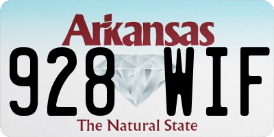 AR license plate 928WIF
