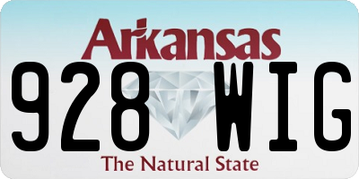 AR license plate 928WIG