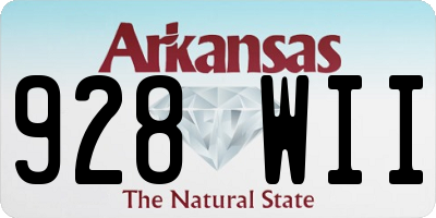 AR license plate 928WII
