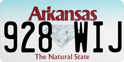 AR license plate 928WIJ