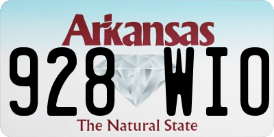AR license plate 928WIO