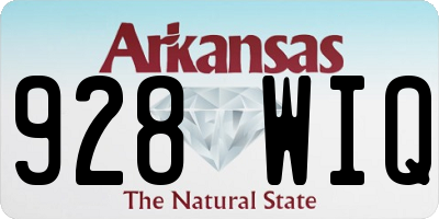 AR license plate 928WIQ