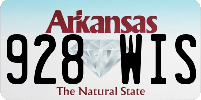AR license plate 928WIS