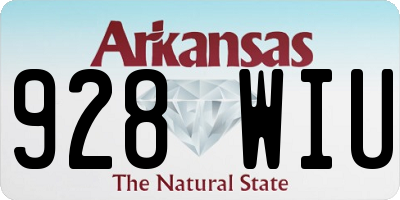 AR license plate 928WIU