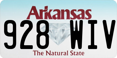 AR license plate 928WIV