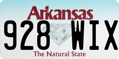 AR license plate 928WIX