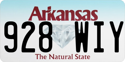 AR license plate 928WIY