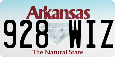 AR license plate 928WIZ
