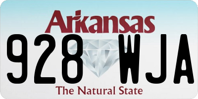 AR license plate 928WJA