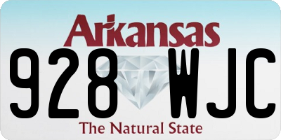AR license plate 928WJC