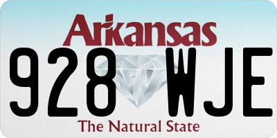 AR license plate 928WJE