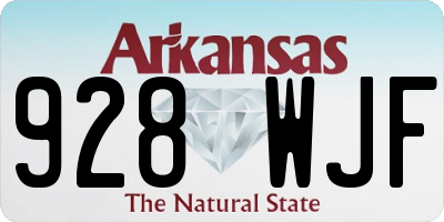 AR license plate 928WJF