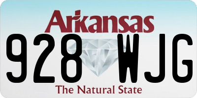 AR license plate 928WJG