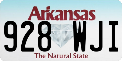 AR license plate 928WJI