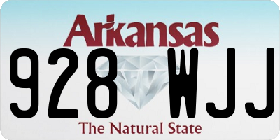 AR license plate 928WJJ