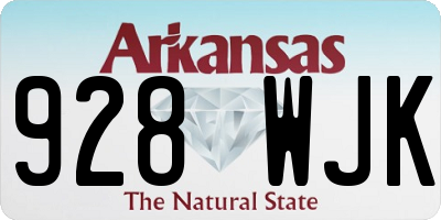 AR license plate 928WJK