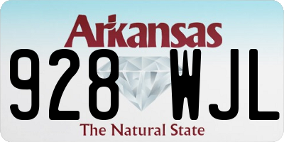 AR license plate 928WJL