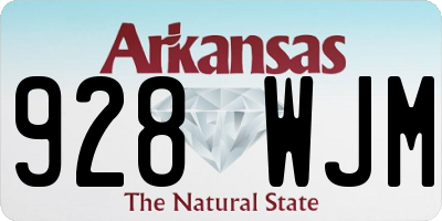 AR license plate 928WJM