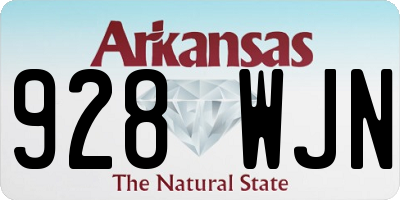 AR license plate 928WJN