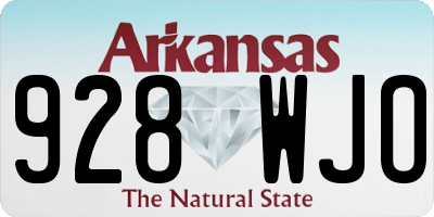 AR license plate 928WJO