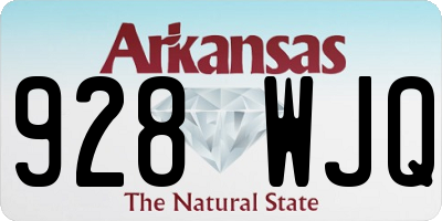 AR license plate 928WJQ