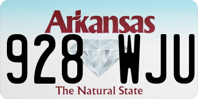 AR license plate 928WJU