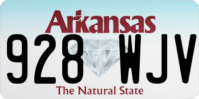 AR license plate 928WJV