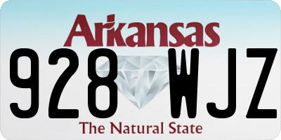 AR license plate 928WJZ