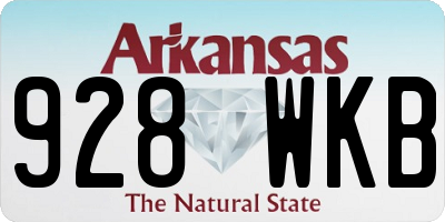 AR license plate 928WKB