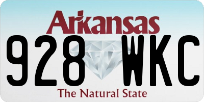 AR license plate 928WKC