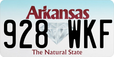 AR license plate 928WKF