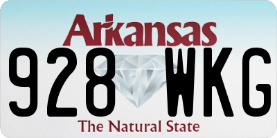 AR license plate 928WKG