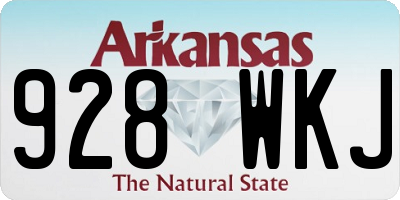AR license plate 928WKJ