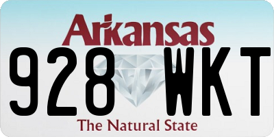 AR license plate 928WKT