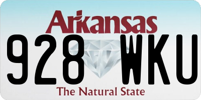 AR license plate 928WKU