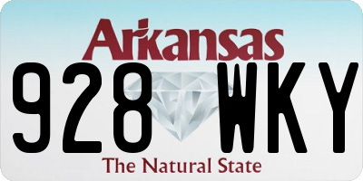 AR license plate 928WKY