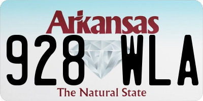 AR license plate 928WLA