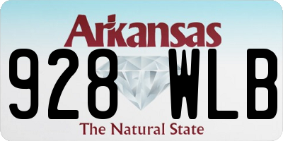 AR license plate 928WLB
