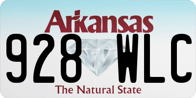 AR license plate 928WLC