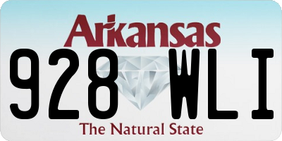 AR license plate 928WLI