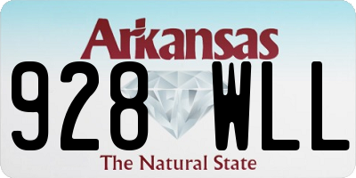 AR license plate 928WLL