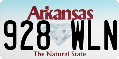 AR license plate 928WLN