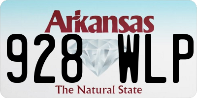AR license plate 928WLP