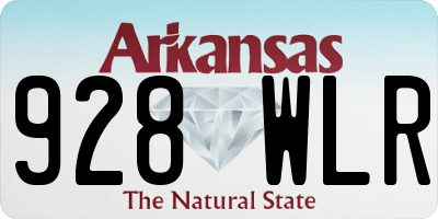 AR license plate 928WLR
