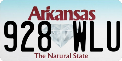 AR license plate 928WLU
